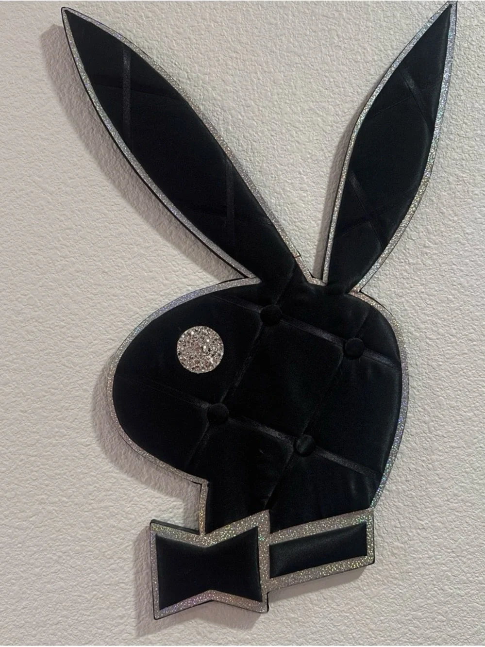 PLAYBOY Black & Silver Bunny Wall Art